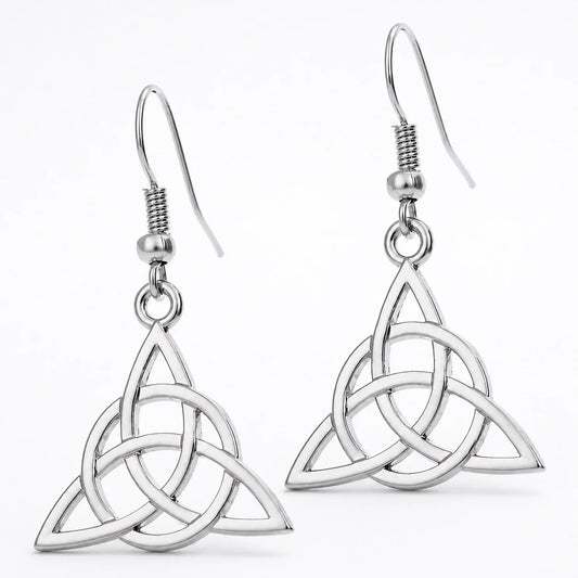 Triquetra Balance Earrings studio product photo