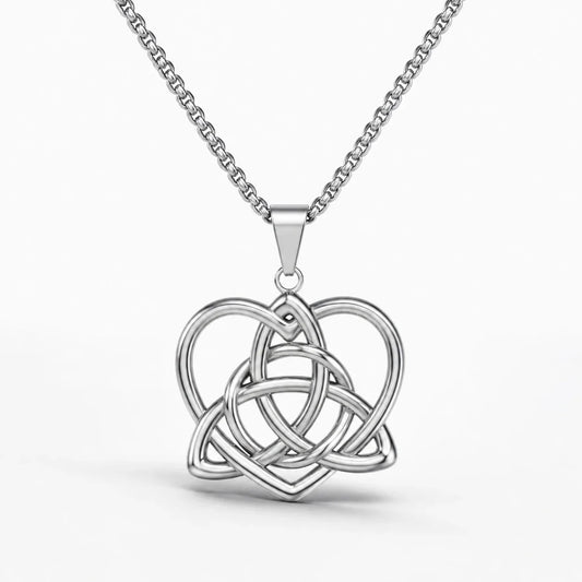 Triquetra Heart Love Necklace studio product photo