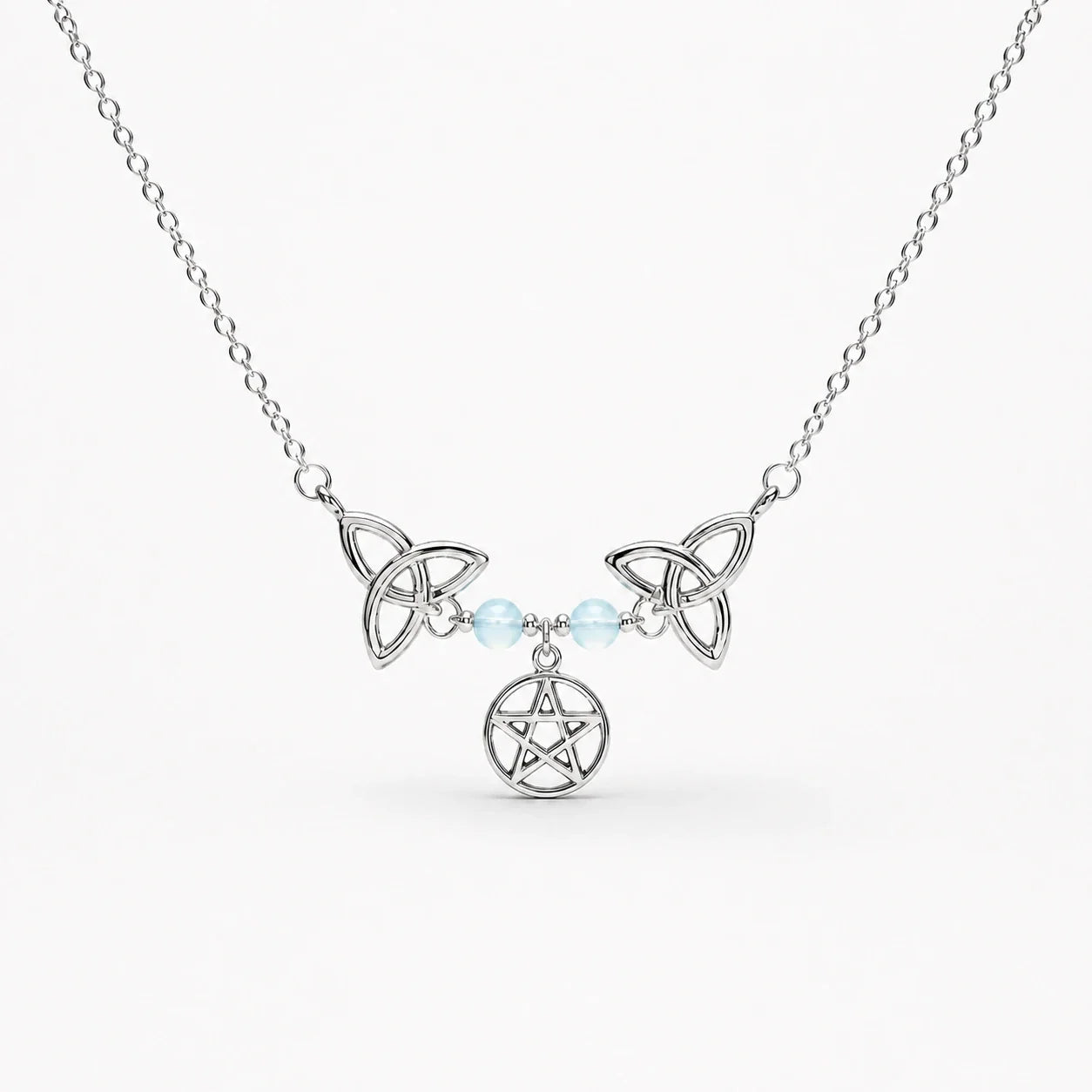 Triquetra Pentacle Harmony Necklace studio product photo