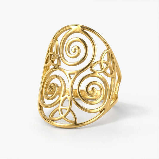 Triquetra Triskele Ring studio product photo
