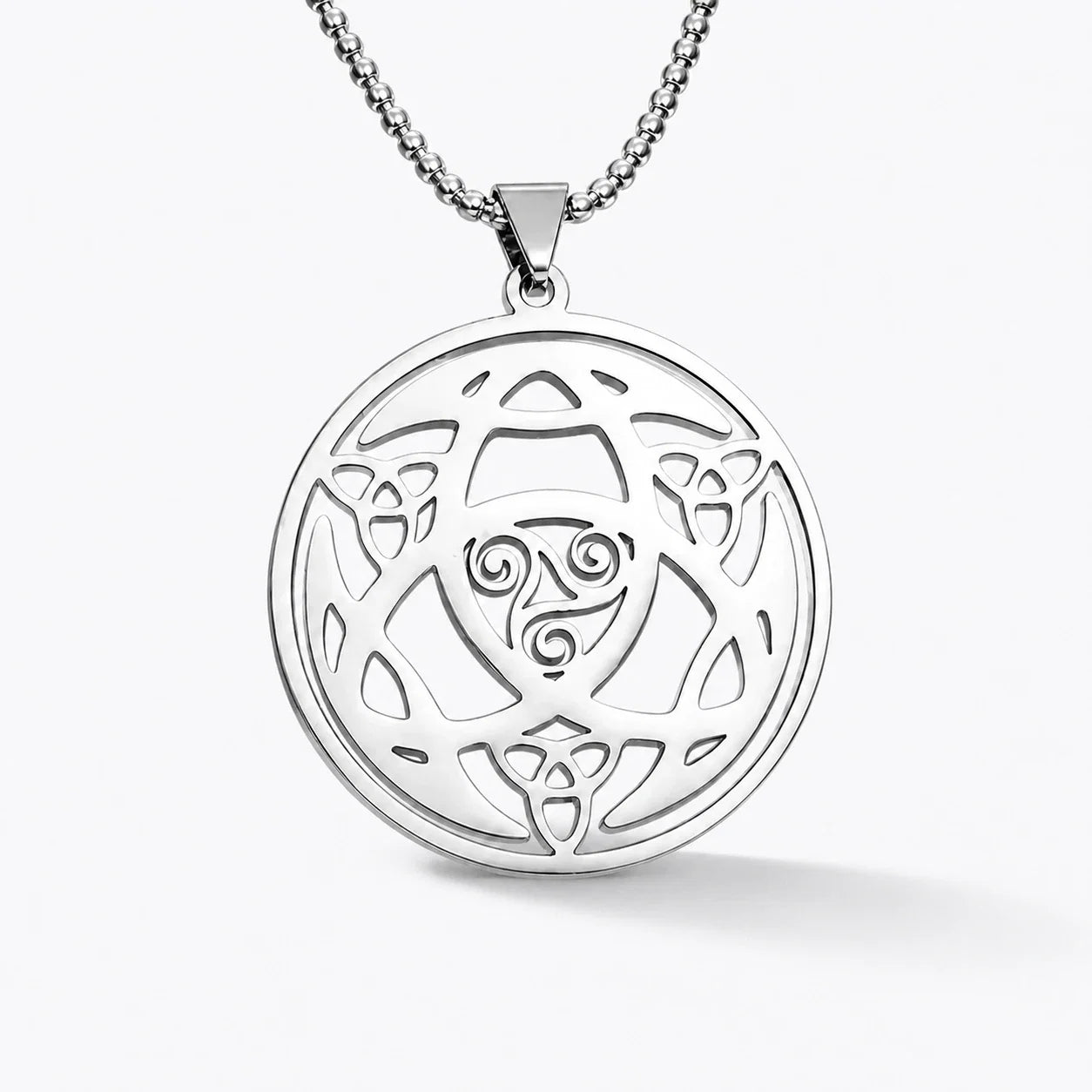 Triskelion Knot Necklace studio product photo