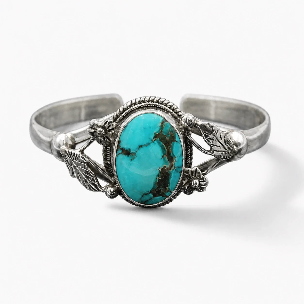 Turquoise Bloom Spirit Cuff studio product photo