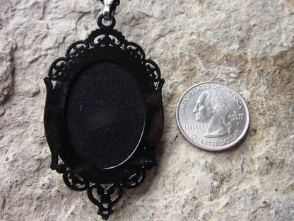 Victorian Gothic Rose Cameo Necklace for Modern Witches