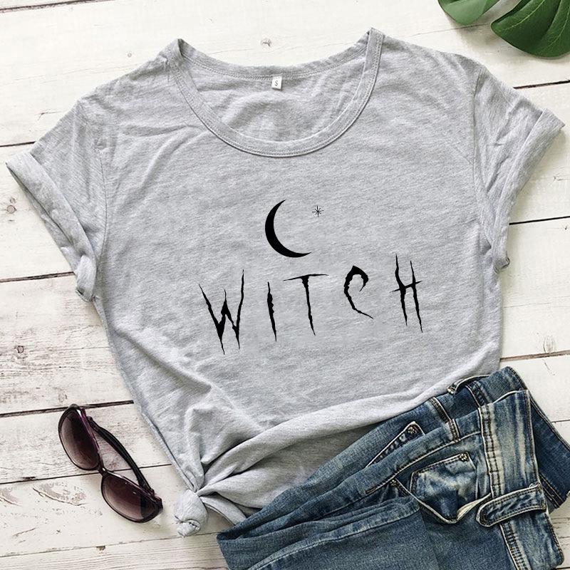 Witch Star Moon and Crescent Print Women's T-Shirt