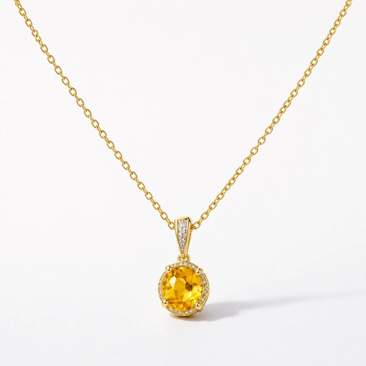 Yellow Topaz Prosperity Necklace studio product photo