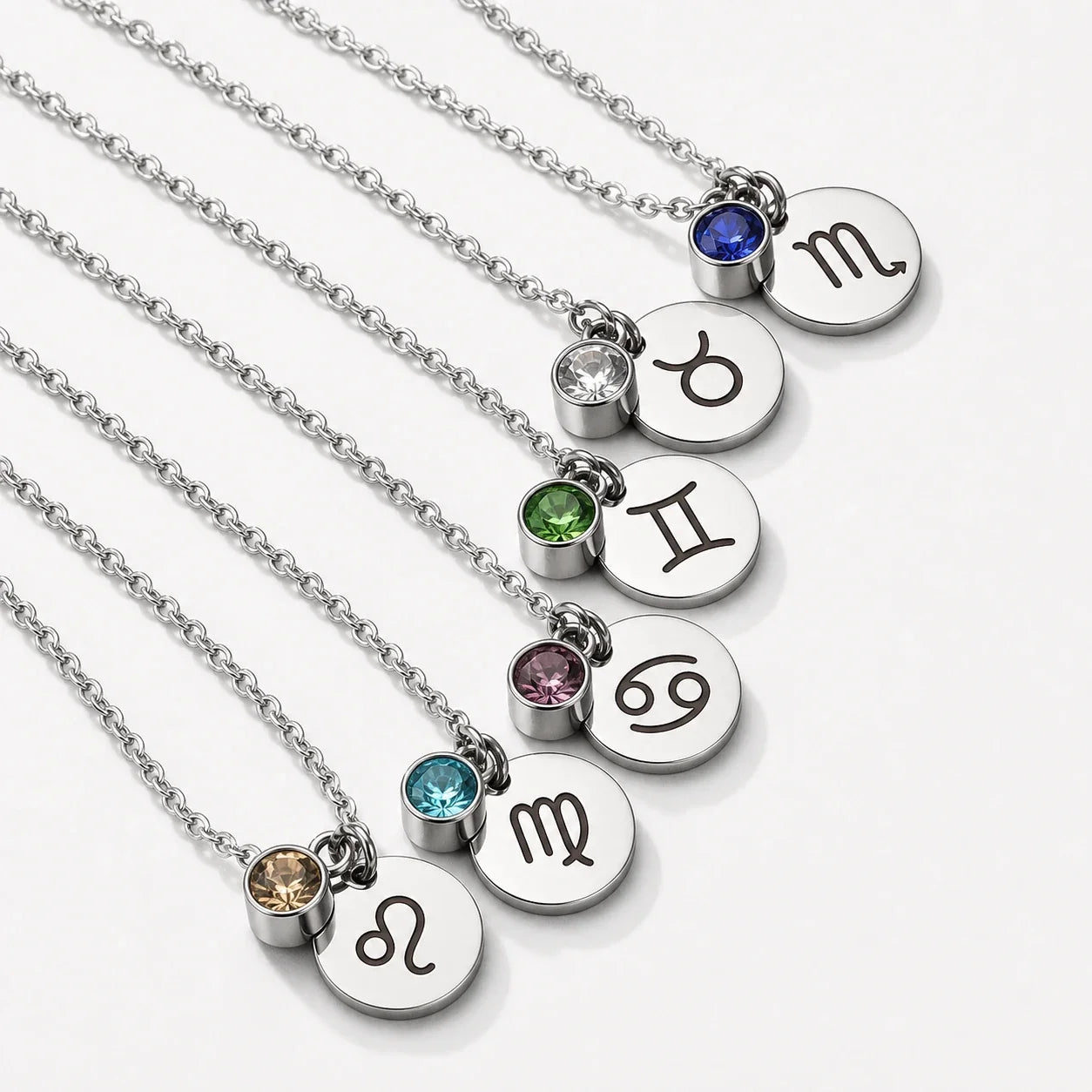 Zodiac Birthstone Spirit Necklace studio product photo