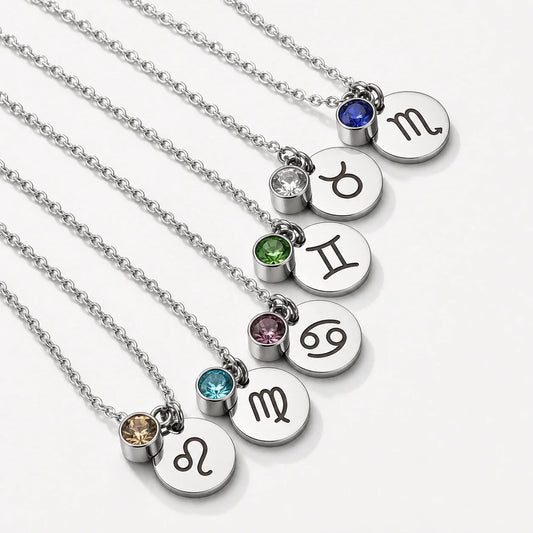 Zodiac Birthstone Spirit Necklace studio product photo
