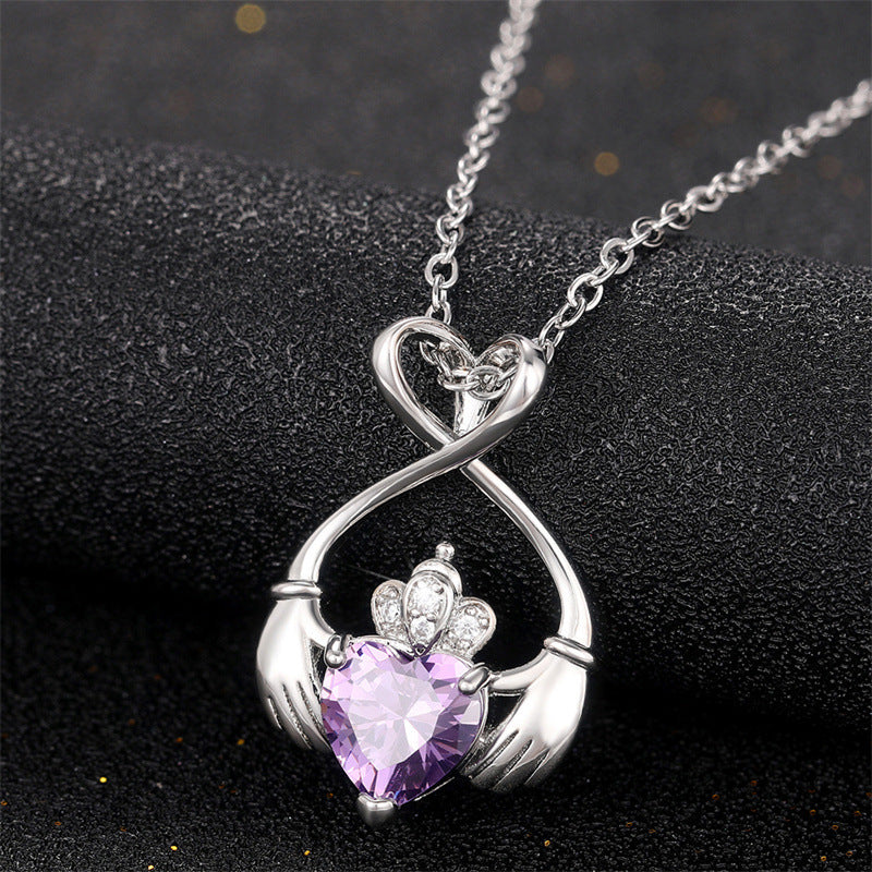 Embrace of Love Crowned Necklace