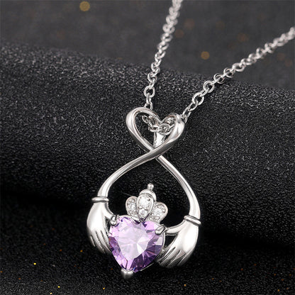 Embrace of Love Crowned Necklace