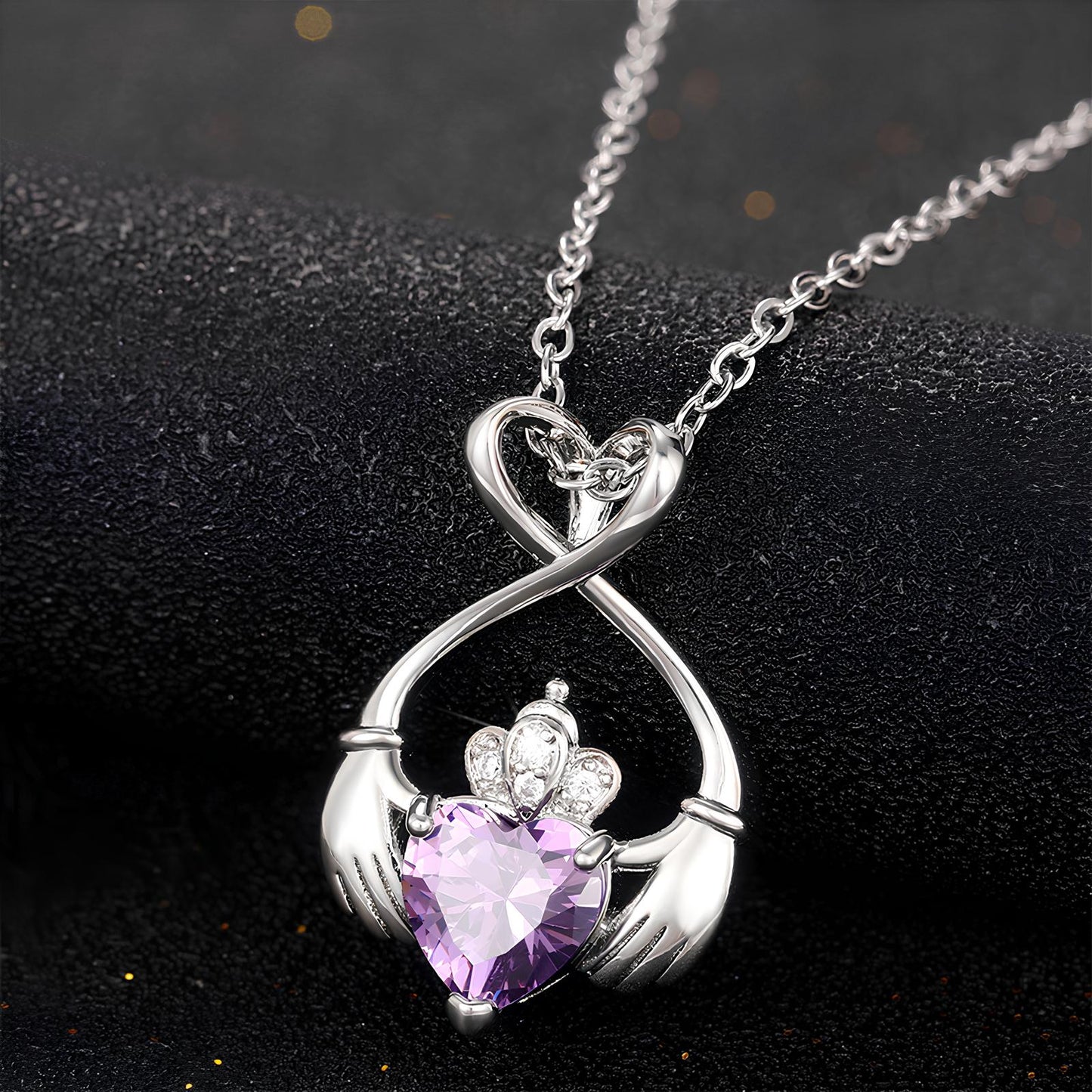 Embrace of Love Crowned Necklace