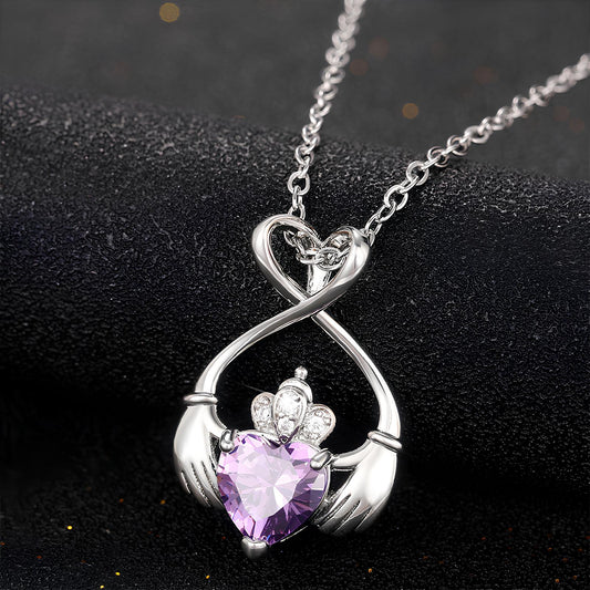 Embrace of Love Crowned Necklace
