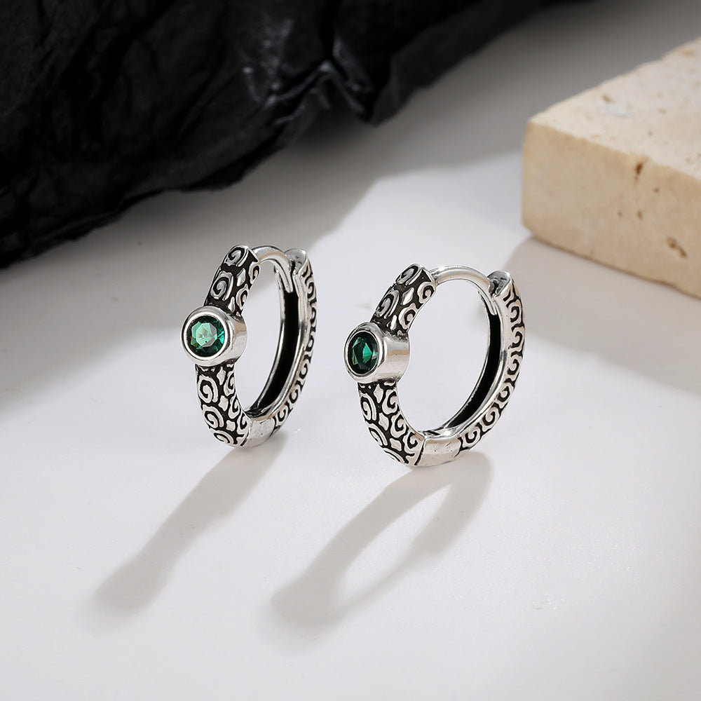 Celtic Spirit Zircon Green Earrings