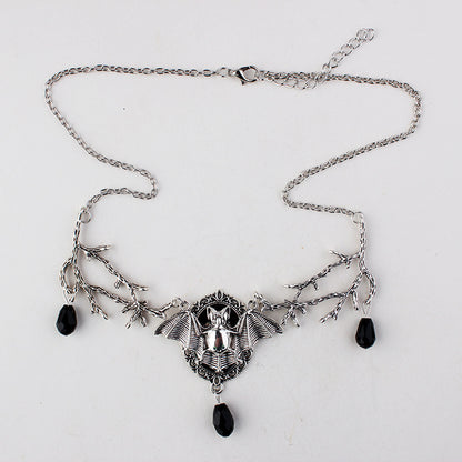 Gothic Mysterious Energy Wizard Bat Necklace