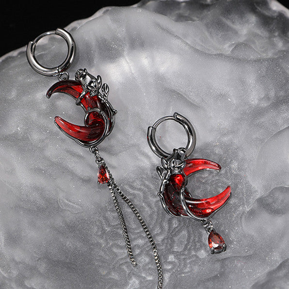 Gothic Blood Moon Earrings