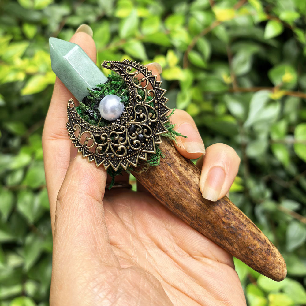 Mystic Crescent Ritual Wand