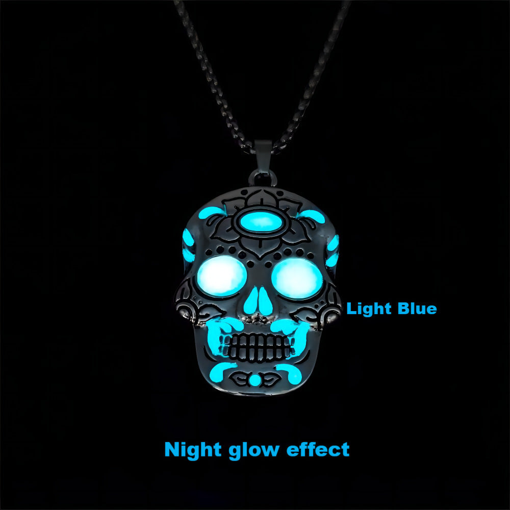 Luminous Skull of Enchantment Necklace