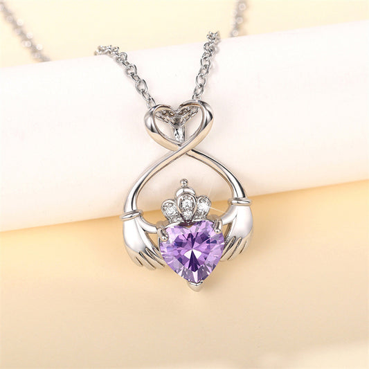 Embrace of Love Crowned Necklace