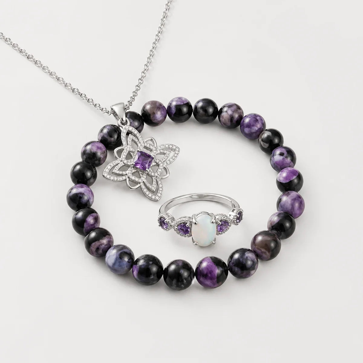 Amethyst Goddess Protection Set studio product photo