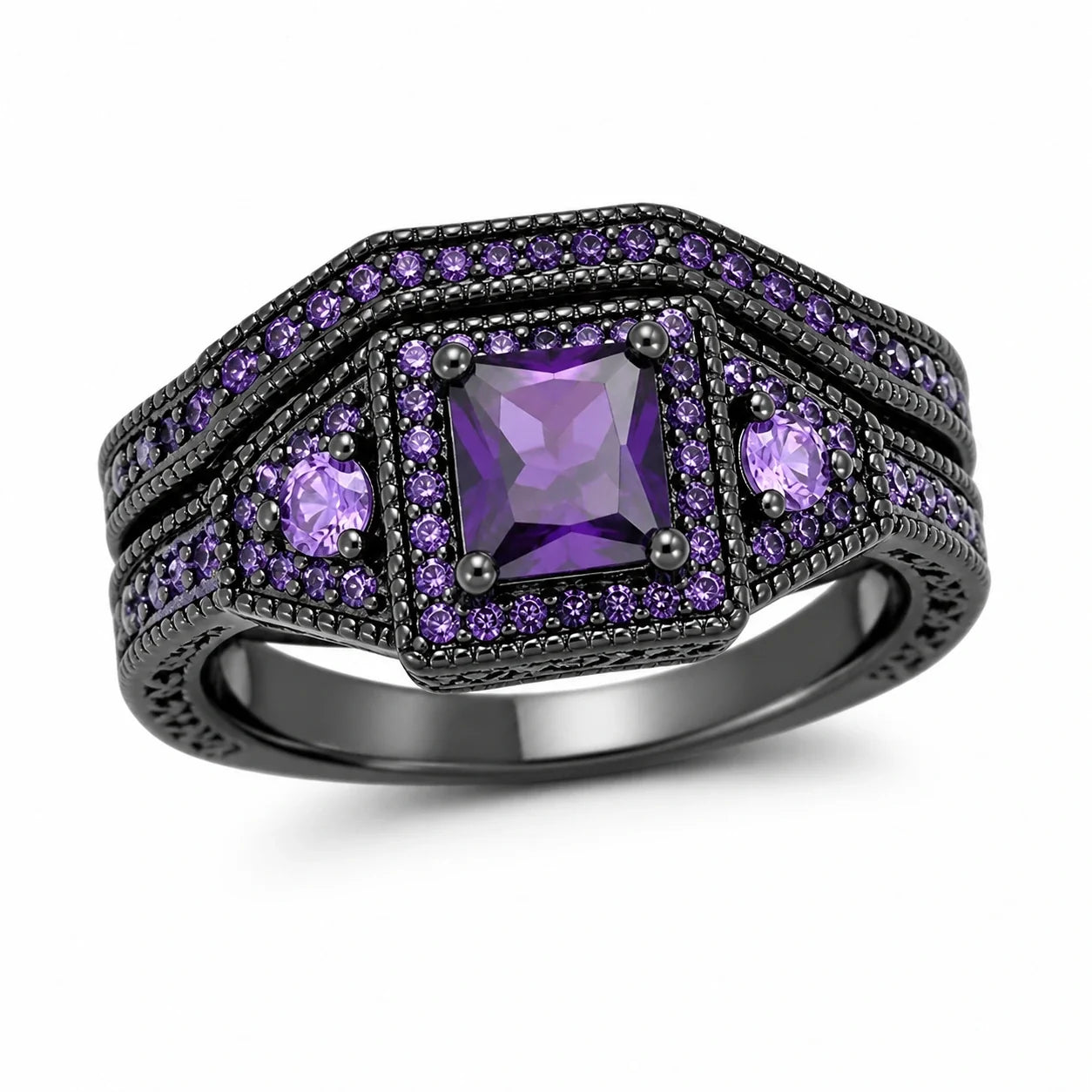 Amethyst Throne Ring studio product photo