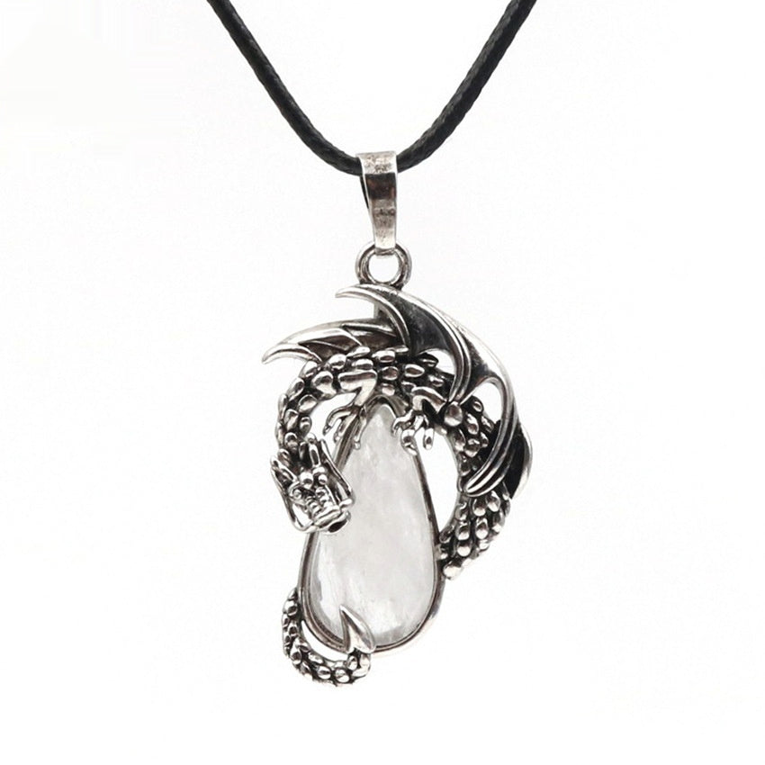 Wyrm Claw Drop Crystal Necklace