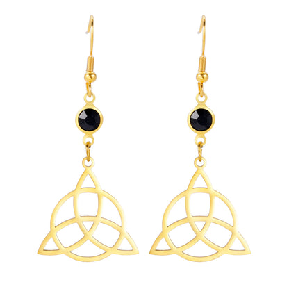 Mystical Triquetra Amulet Drop Earrings
