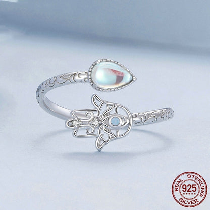 Mystic Hamsa Opal Protection Ring