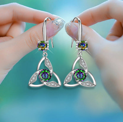 Mystical Sky Trinity Knot Earrings