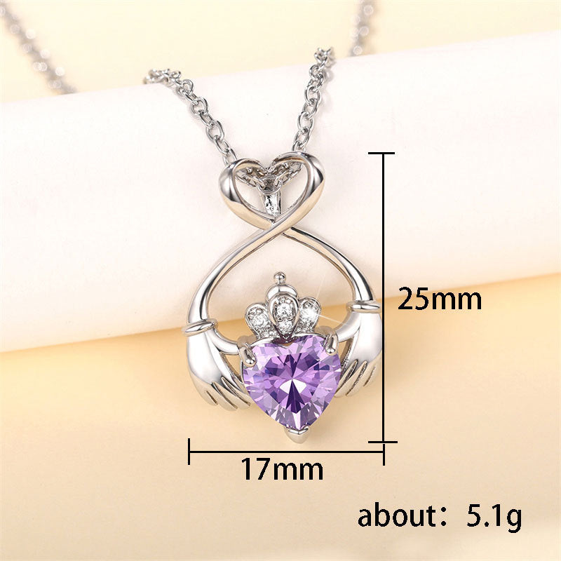 Embrace of Love Crowned Necklace