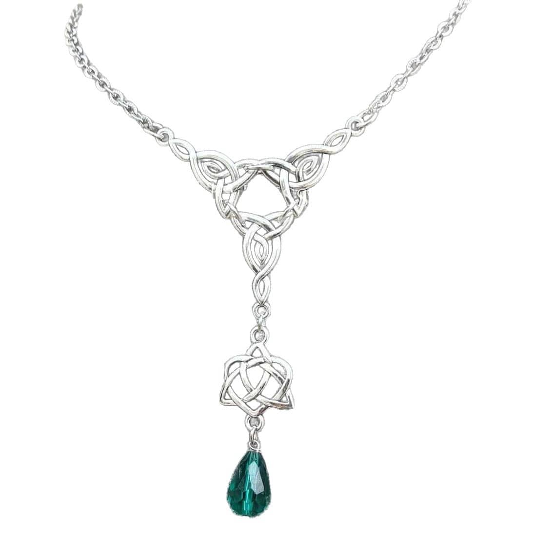 Sacred Trinity Knot Drop Necklace