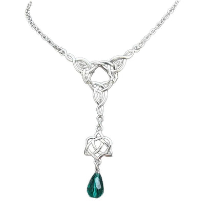Sacred Trinity Knot Drop Necklace