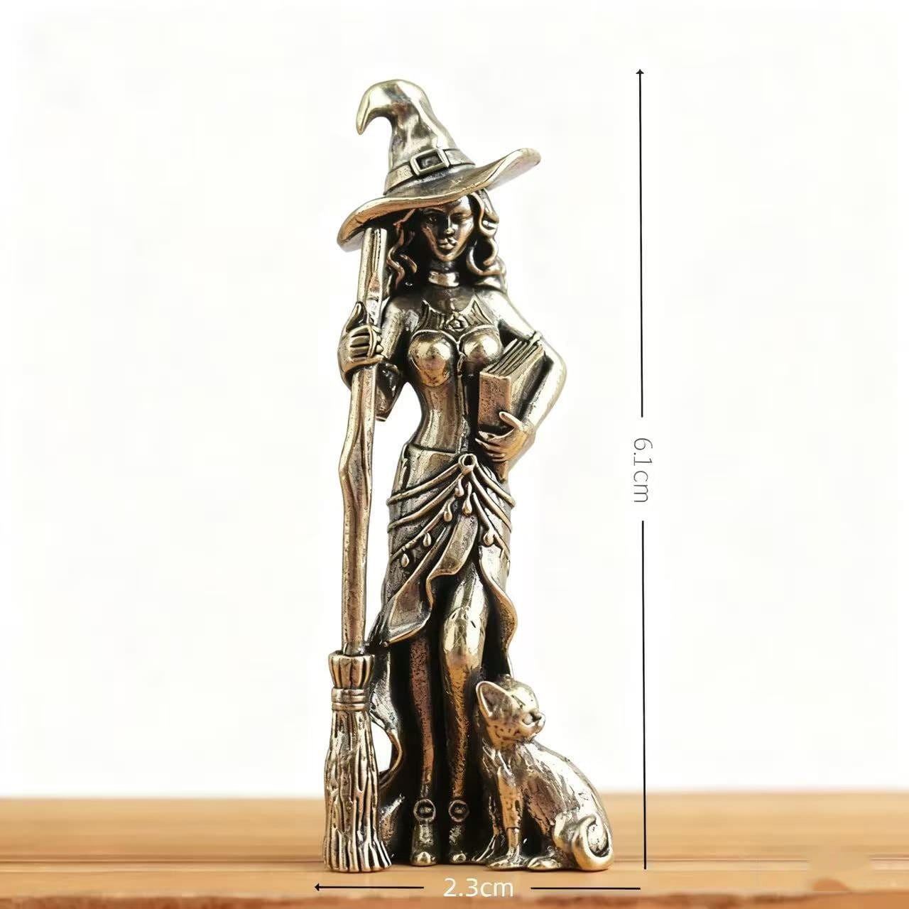 Coven Keeper Witch Brass Figurine