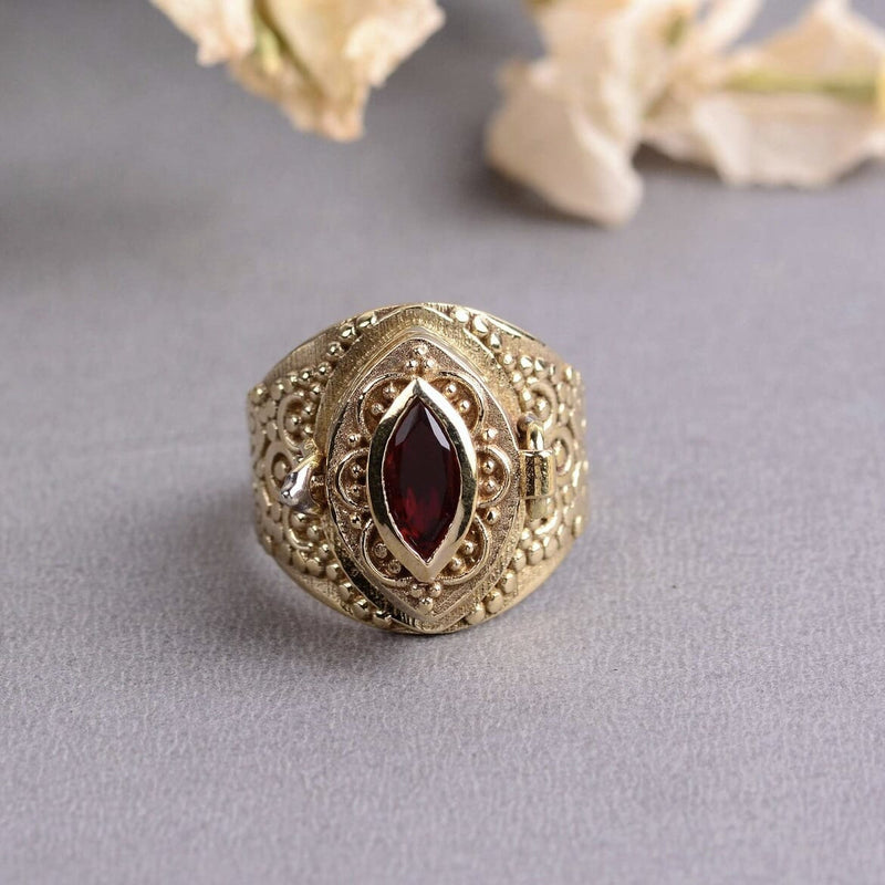 Witch Herb Locket Ring