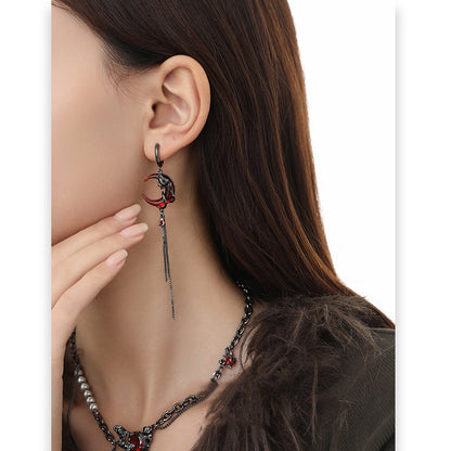 Gothic Blood Moon Earrings