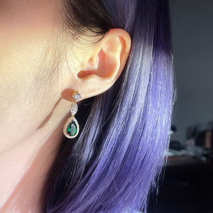 Enchanted Gemlight Emerald Earrings