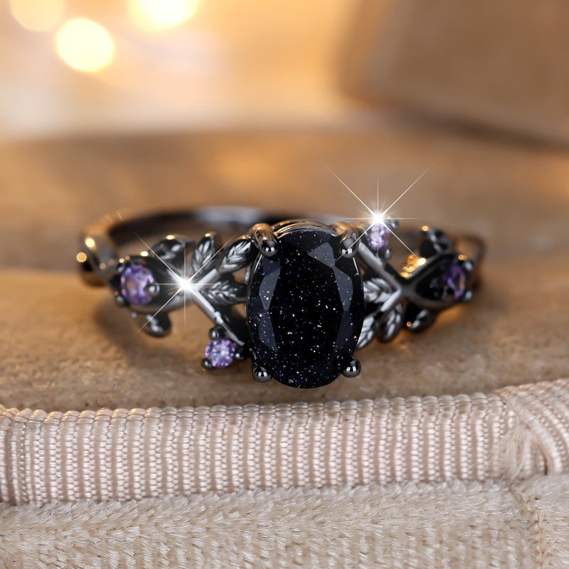 Starlit Void Crystal Ring