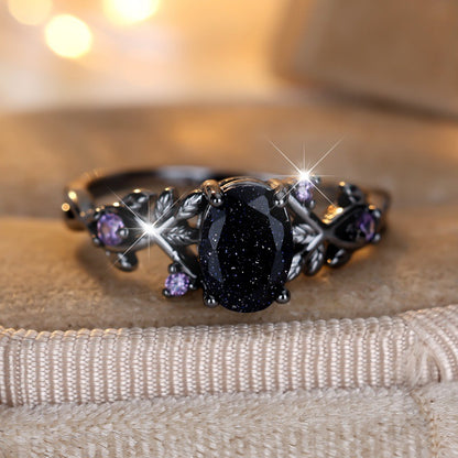 Starlit Void Crystal Ring