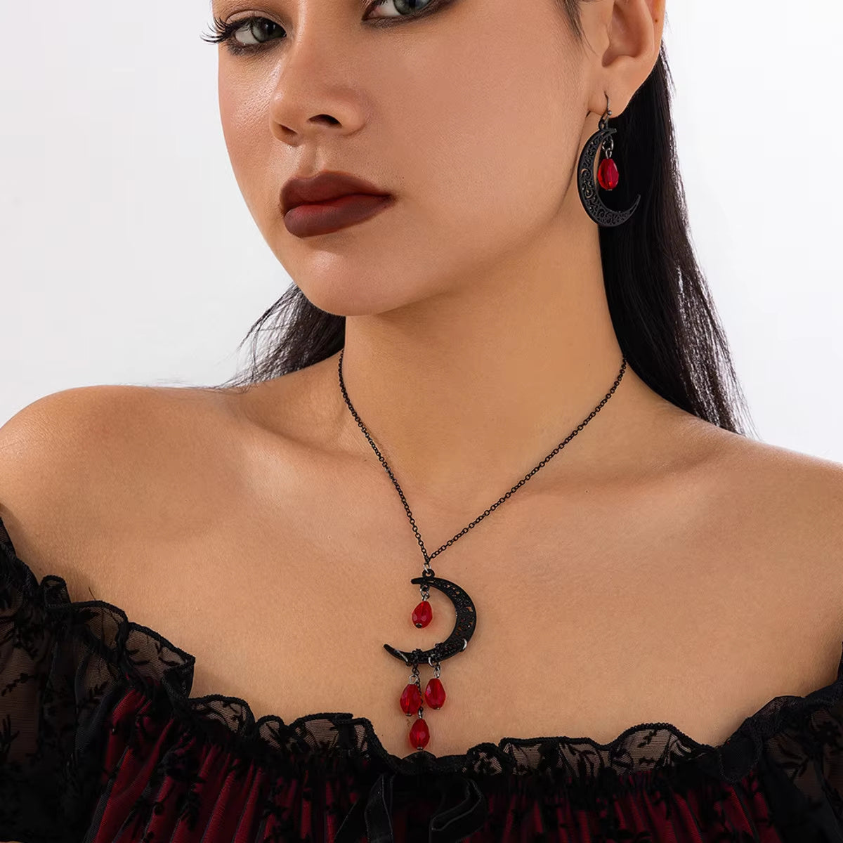 Sacred Gothic Blood Moon Crescent Set