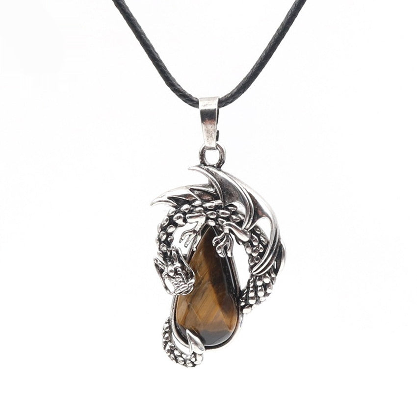 Wyrm Claw Drop Crystal Necklace