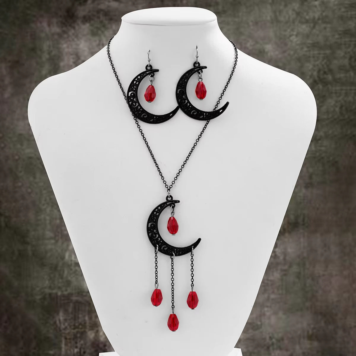 Sacred Gothic Blood Moon Crescent Set