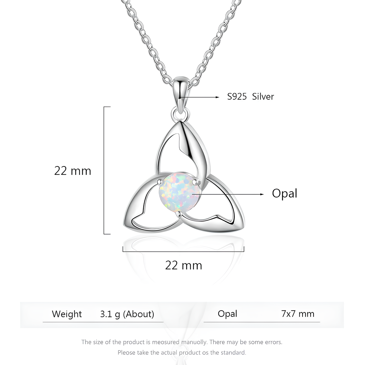 Divine Opal Triquetra Necklace