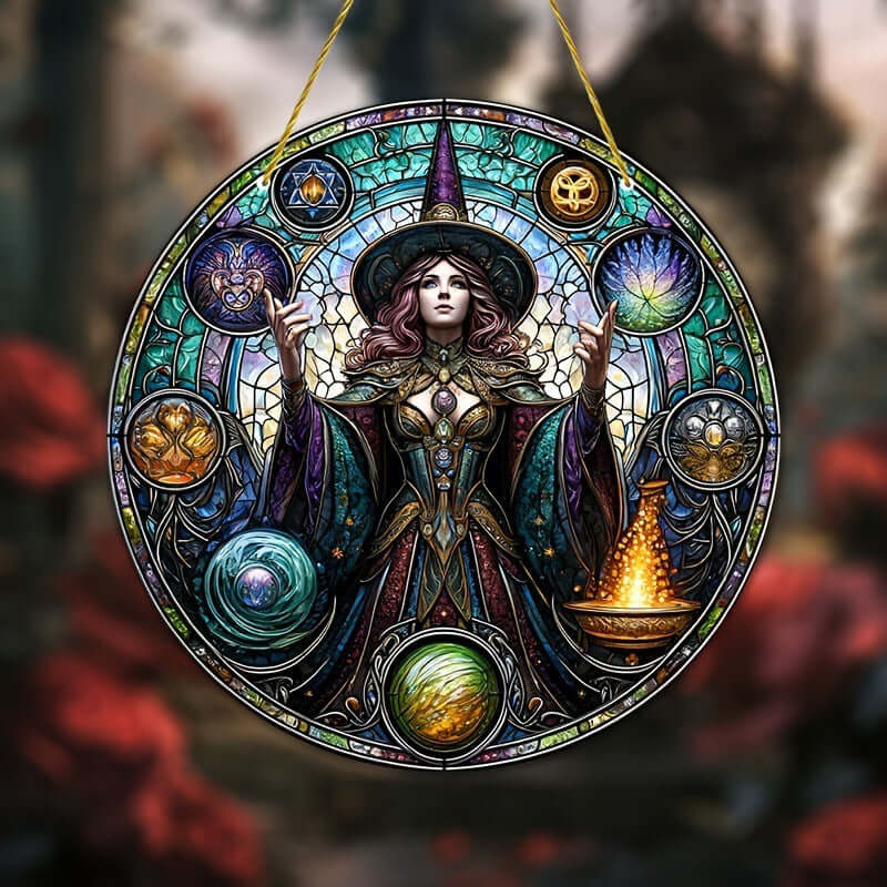 Mystic Witch's Sunlit Portal Light Catcher