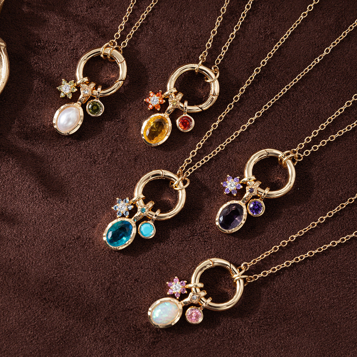 Birthstone Protection Charm Necklace