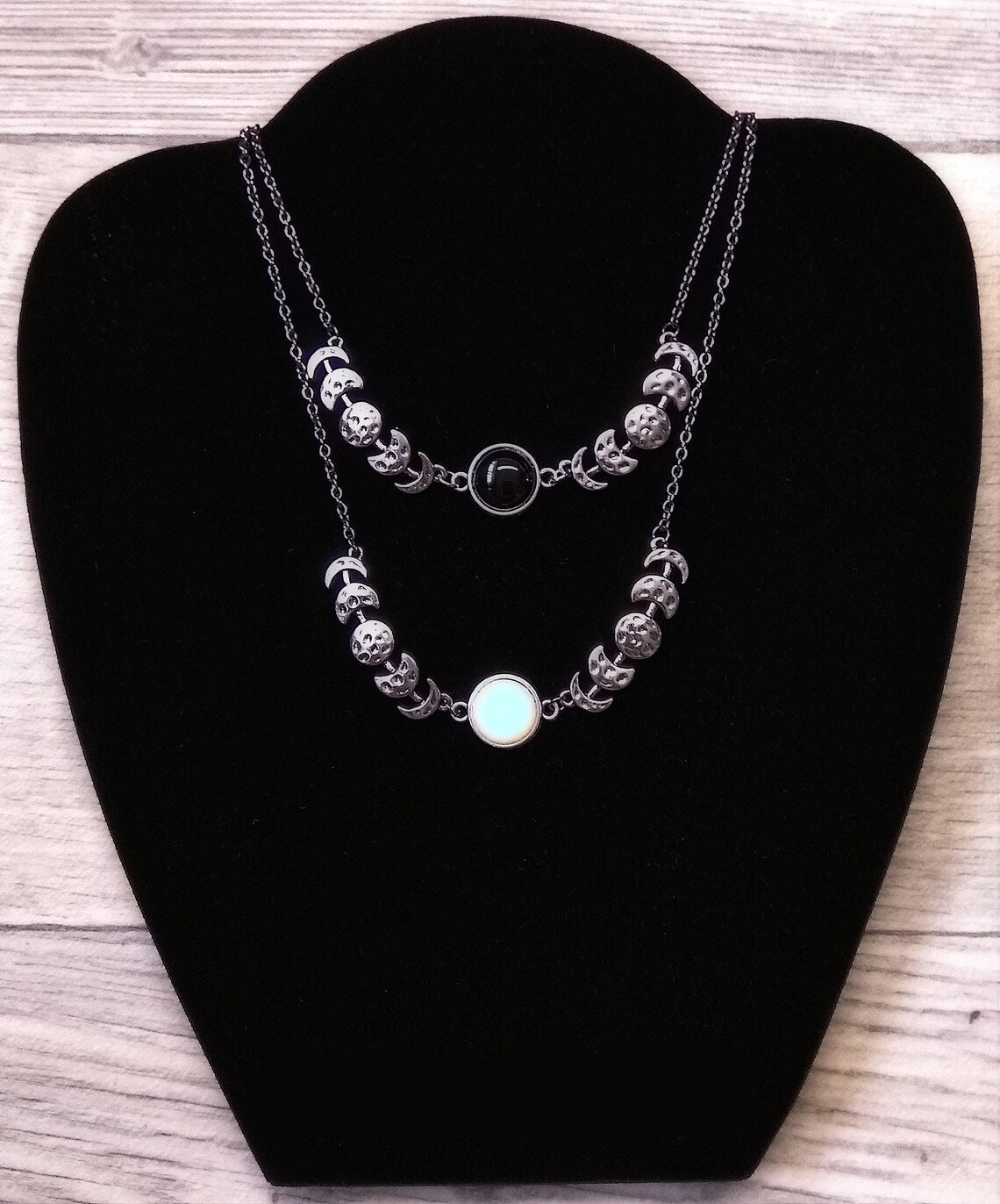 Eternal Enchantment: Moon Goddess Black Onyx Necklace