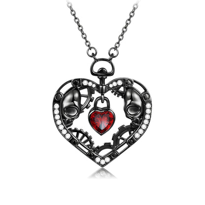 Gothic Love Clockwork Necklace