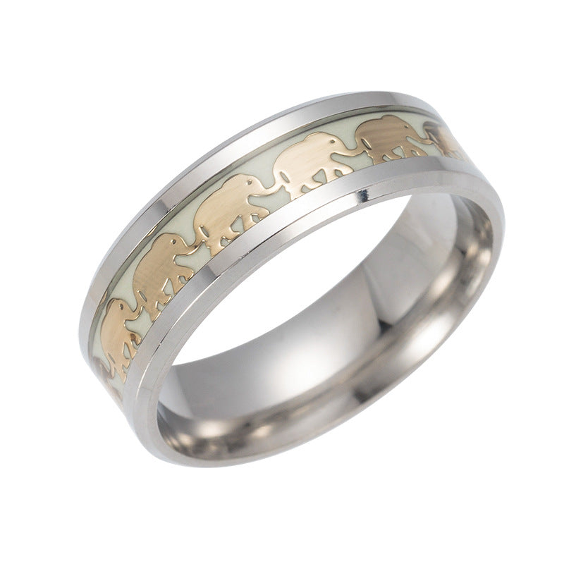 Radiant Majesty: Luminous Elephant Spirit Ring