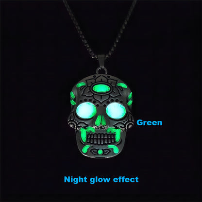 Luminous Skull of Enchantment Necklace