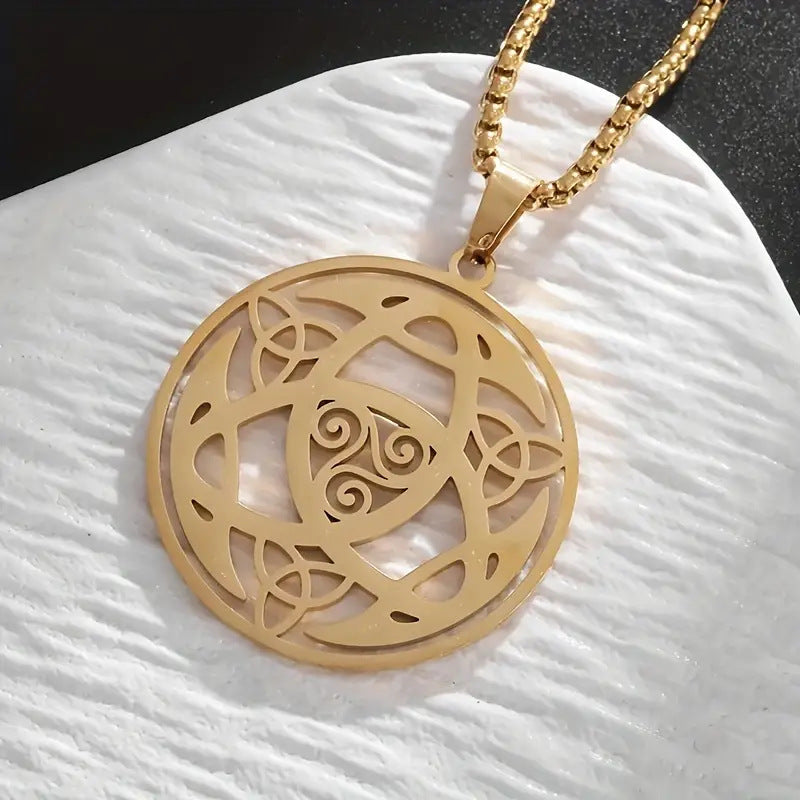 Sacred Triskelion Knot Necklace