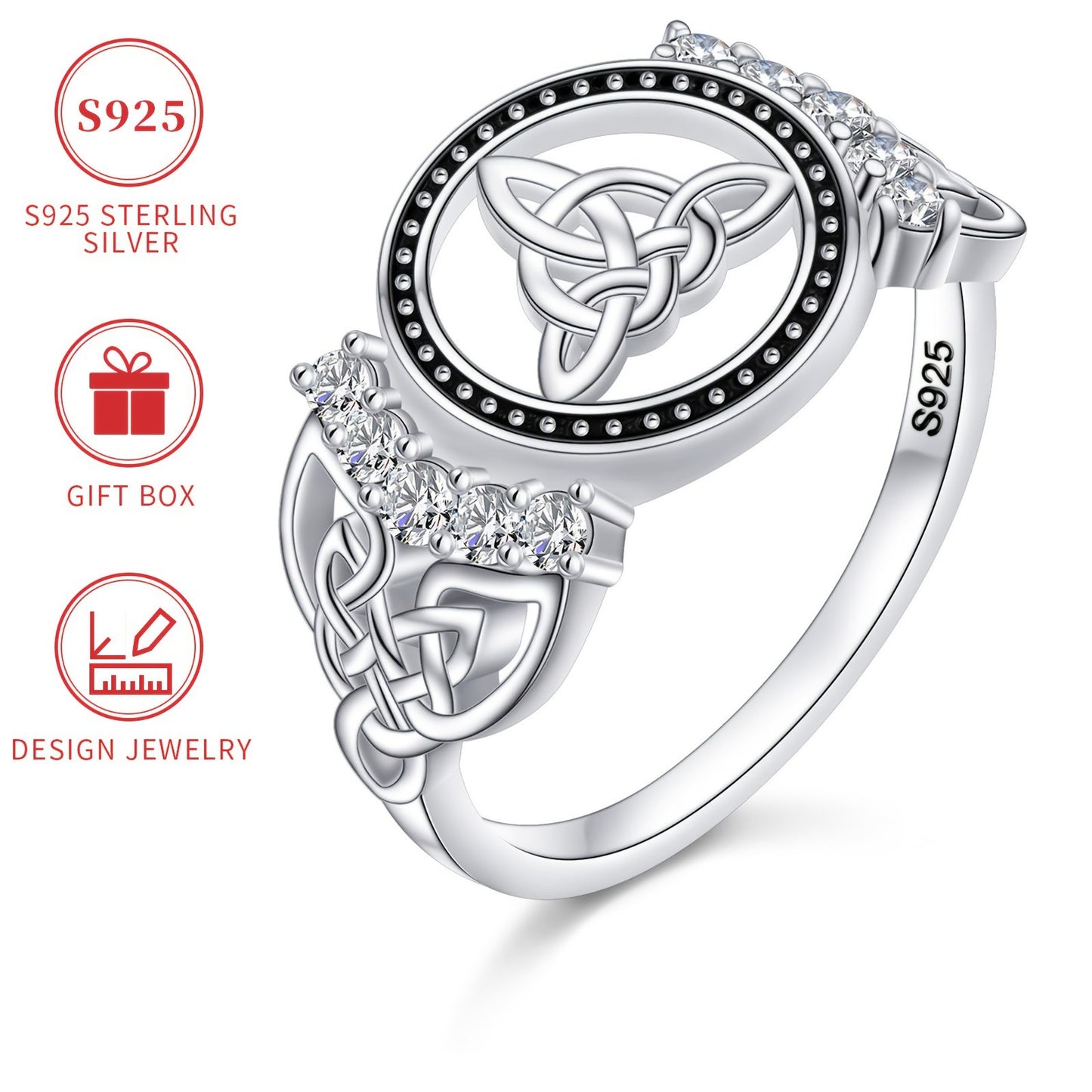 Sacred Triquetra Celtic Ring