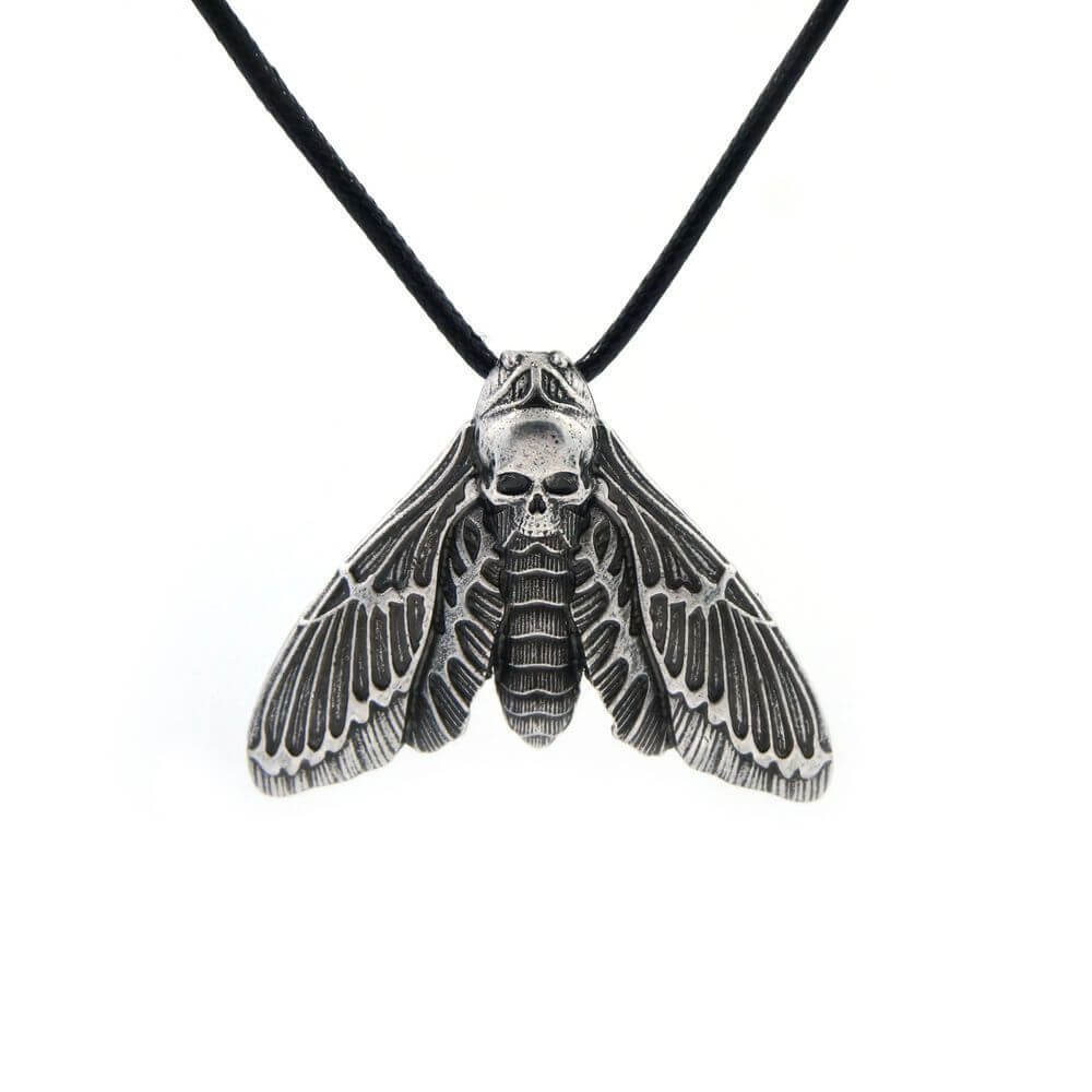 Gothic Death Moth Necklace