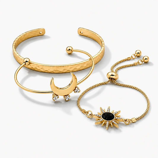 Celestial Trinity Bracelet Set studio product photo